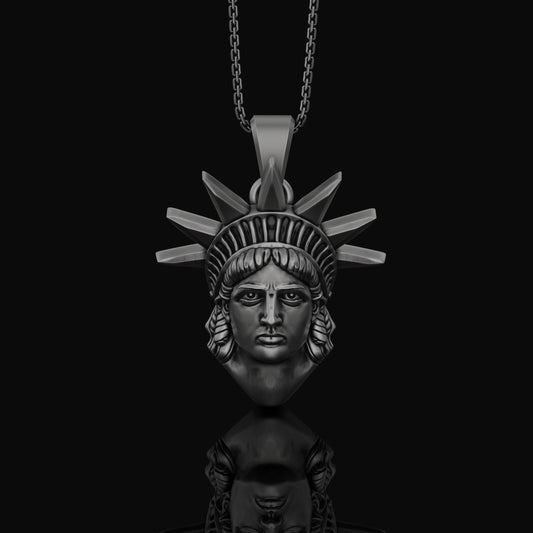 Statue Of New York Charm Oxidized Finish