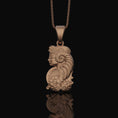 Load image into Gallery viewer, Roman Luck Goddess Pendant Rose Gold Finish
