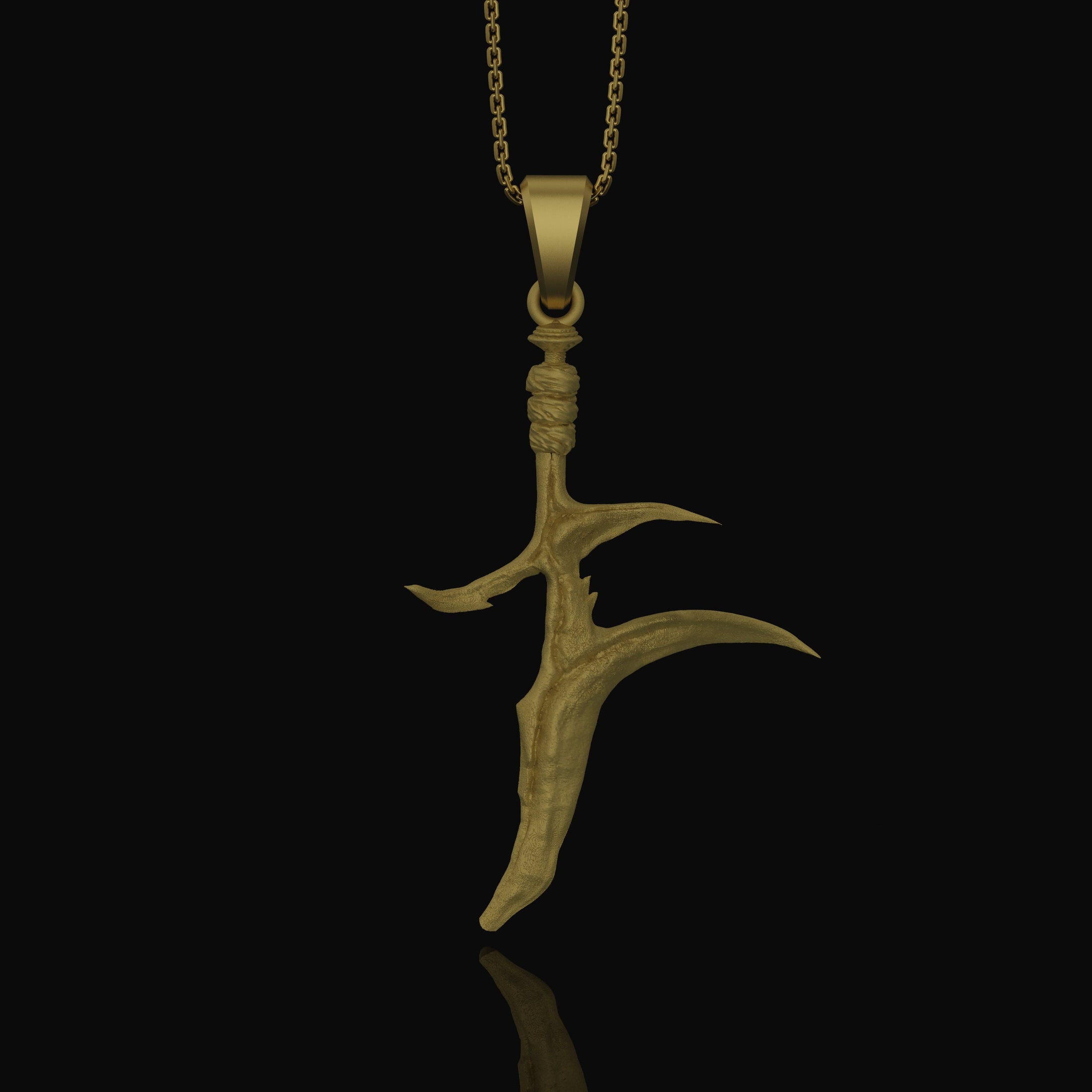Middle Earth Warrior Necklace Gold Matte