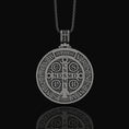 Load image into Gallery viewer, St. Benedict Medallion Necklace, Symbol of Protection & Faith, Sacred Christian Devotional Jewelry, Religious Pendant
