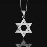 Silver Star of David Charm, Timeless Jewish Symbol, Delicate Hexagram Pendant, Reflection of Tradition Polished Finish