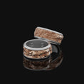 Load image into Gallery viewer, Spinning Michelangelo's Moses Wedding Band, Renaissance Inspired, Engravable Inside, Symbol of Artistic Mastery
