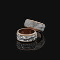 Load image into Gallery viewer, Spinning Michelangelo's Moses Wedding Band, Renaissance Inspired, Engravable Inside, Symbol of Artistic Mastery
