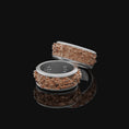 Load image into Gallery viewer, Spinning Ancient Greek Crowd Wedding Band, Engravable Inside, Symbol of History & Unity
