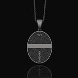 Silver Jesus Necklace with Cross & Crown of Thorns, Religious Pendant, Christian Christmas Gift
