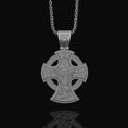 Bild in Galerie-Betrachter laden, Two-Sided Cross Necklace: Saint Michael Front, Jesus Crucifix Back, Dual Faith Symbol, Christian Jewelry Polished Matte
