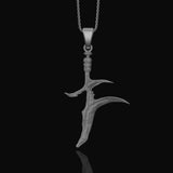 Black Knife Charm Necklace, Elden Ring Inspired, Gift for boyfriend, Geek Gift, Videogame Lover, Elden Ring Pendant Polished Matte