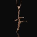 Black Knife Charm Necklace, Elden Ring Inspired, Gift for boyfriend, Geek Gift, Videogame Lover, Elden Ring Pendant Rose Gold Finish
