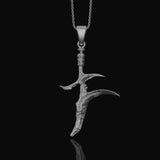 Black Knife Charm Necklace, Elden Ring Inspired, Gift for boyfriend, Geek Gift, Videogame Lover, Elden Ring Pendant Polished Finish