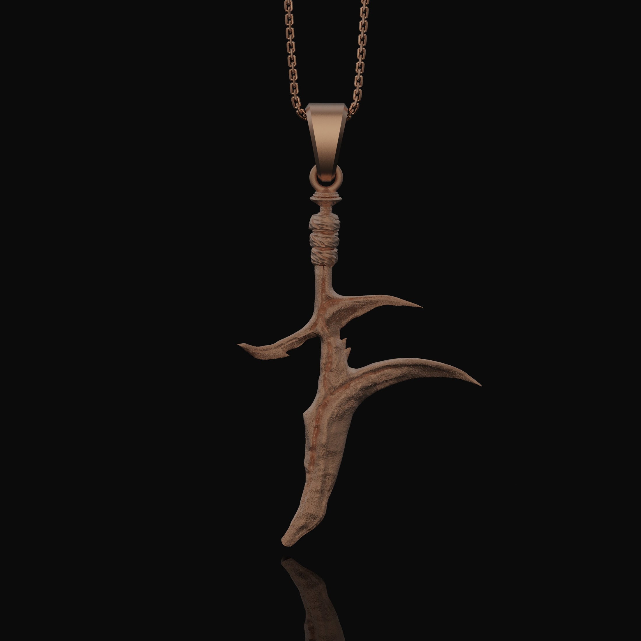 Middle Earth Warrior Necklace Rose Gold Matte