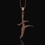 Black Knife Charm Necklace, Elden Ring Inspired, Gift for boyfriend, Geek Gift, Videogame Lover, Elden Ring Pendant Rose Gold Matte