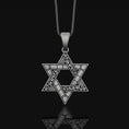 Load image into Gallery viewer, Star of David Pendant, Symbol of Jewish Faith, Elegant Hexagram Necklace, Emblem of Heritage & Unity
