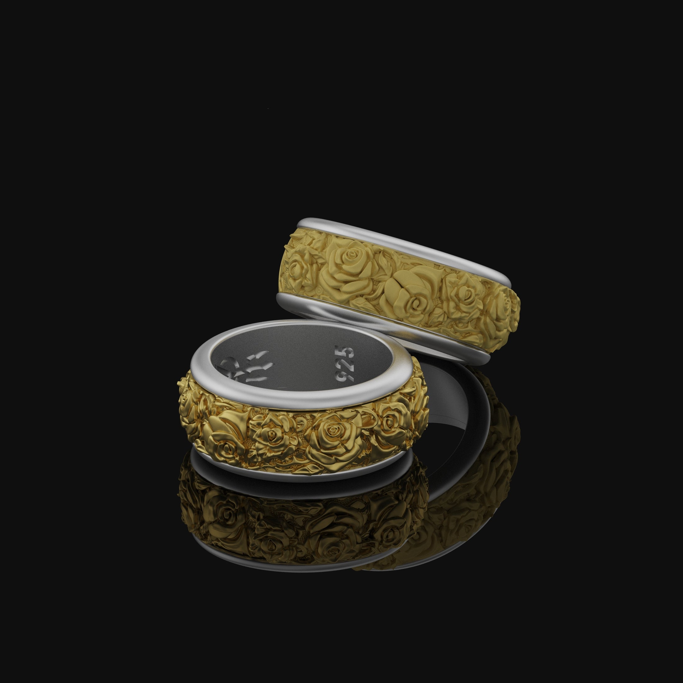 Rotating Rose Band - Engravable