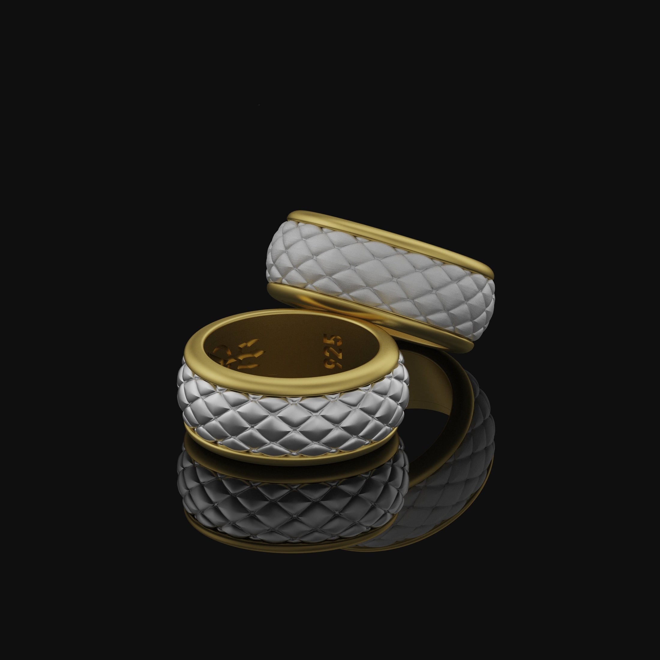 Rotating Snake Scale Band - Engravable