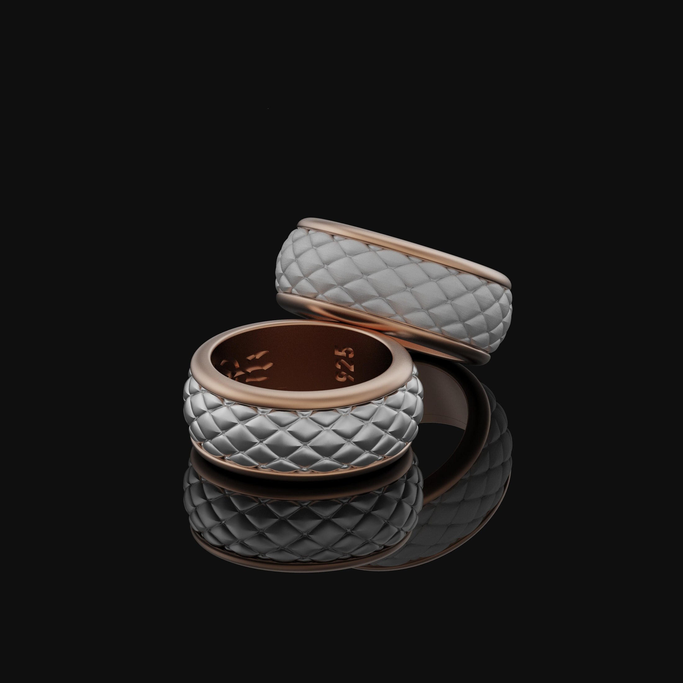 Rotating Snake Scale Band - Engravable