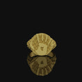 Bild in Galerie-Betrachter laden, Silver Skyrim Dark Brotherhood Ring, Thieves Guild Emblem, 'We Know' Inscription, Elder Scrolls Inspired Skulls Band Gold - Matte
