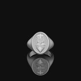 Sacred Heart Signet Ring Polished Finish