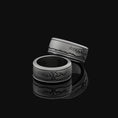 Load image into Gallery viewer, Rotating Yggdrasil Band - Engravable Oxidized Finish
