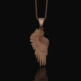 Bild in Galerie-Betrachter laden, Wing Pendant, Guardian Angel, Protection Necklace, Religious Jewelry, Christian Accessory, Faith Necklace, Prayer Jewelry, Holy Pendant Rose Gold / Matte
