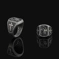 Load image into Gallery viewer, St. Sebastian Ring - Christian Protector Jewelry, Religious Gift, Faithful Symbol, Patron Saint Band

