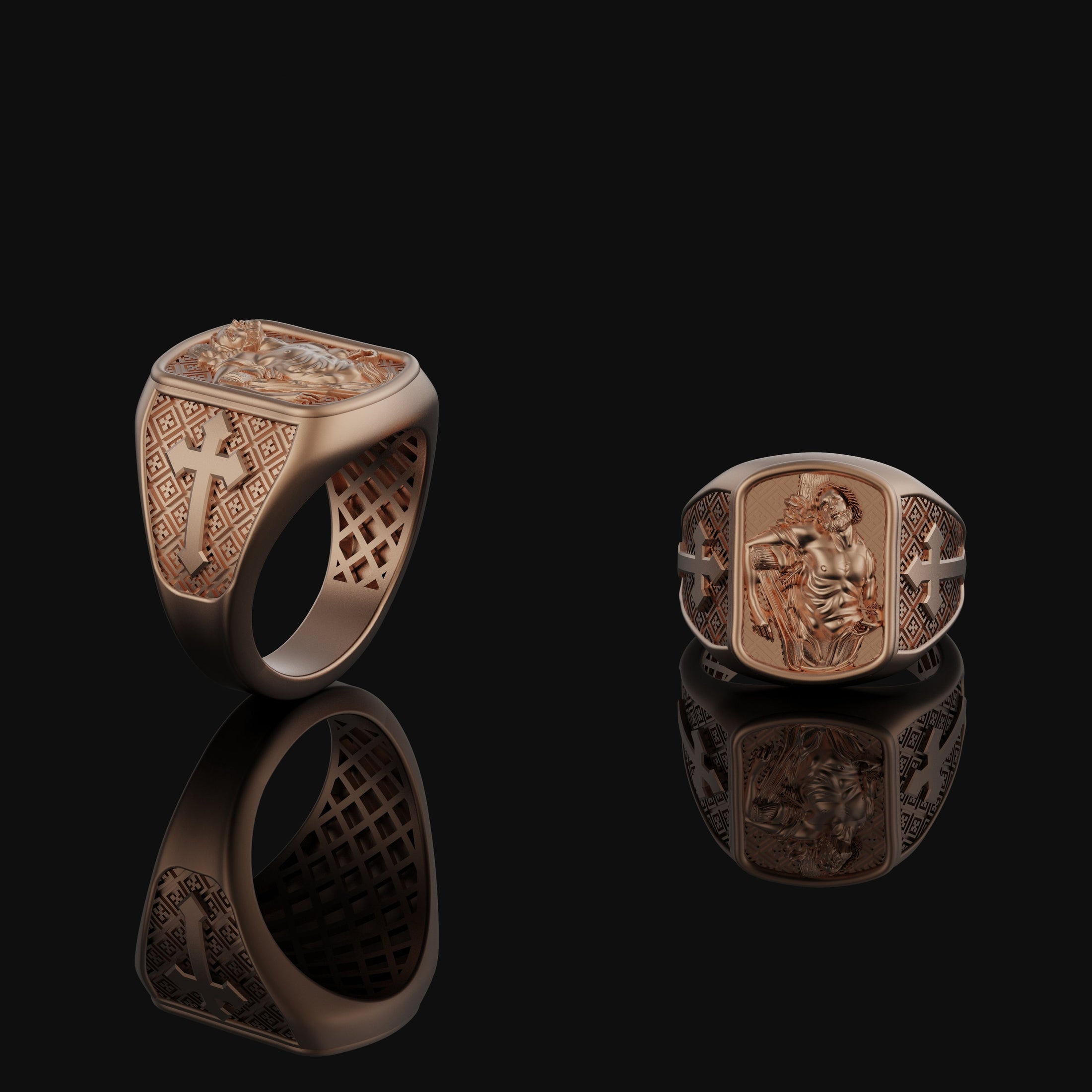St. Sebastian Ring - Christian Protector Jewelry, Religious Gift, Faithful Symbol, Patron Saint Band