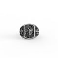 Load image into Gallery viewer, St. Sebastian Ring - Christian Protector Jewelry, Religious Gift, Faithful Symbol, Patron Saint Band
